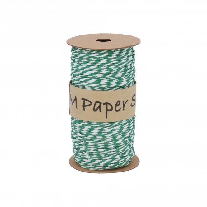 Gisela Graham Green and White Paper String Spool