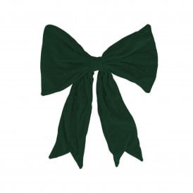 Large Dark Green Velvet Clip On Bow Decoration