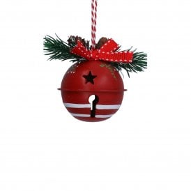 Red Sleigh Bell Metal Hanging Decoration
