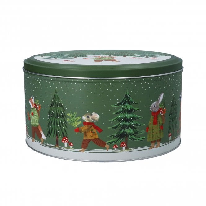 Gisela Graham Woodland Scene Cake Tin