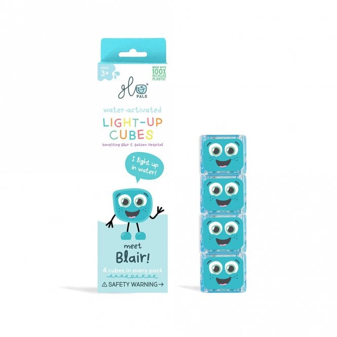 Glo Pals Blue Light up Sensory Cubes - Blair
