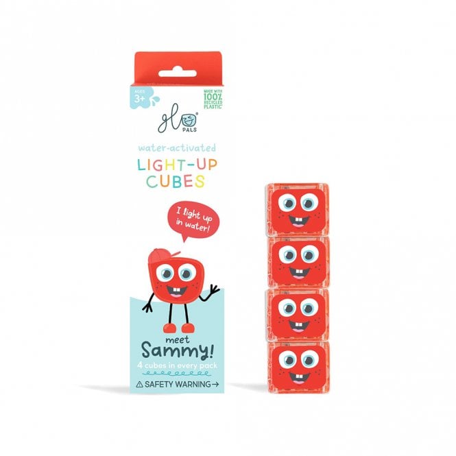 Glo Pals Red Light up Sensory Cubes - Sammy