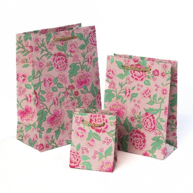 Globe Enterprise Pink Peony Medium Gift Bag