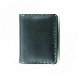 Ladies Leather Credit Card Holder - Black Tropical