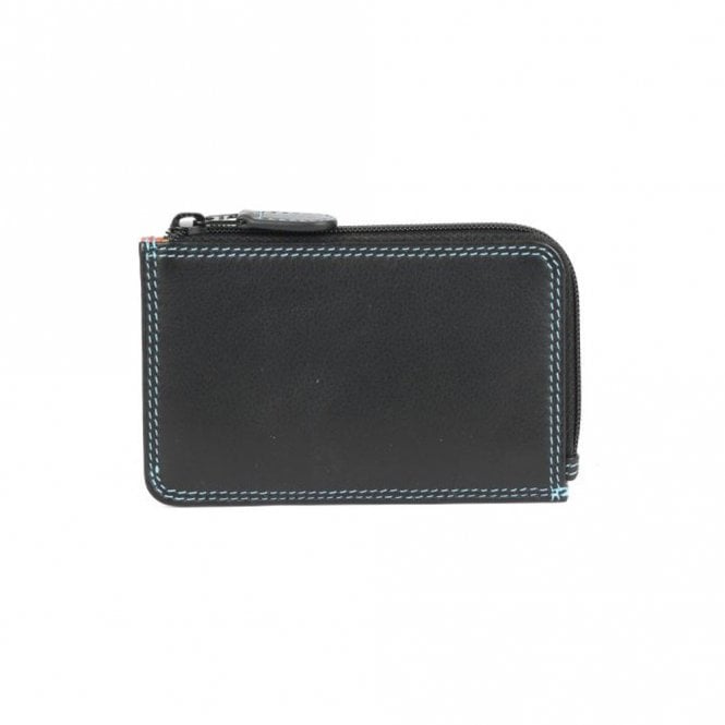 Golunski Ladies Leather Credit Card Holder & Coin Purse - Black Tropical