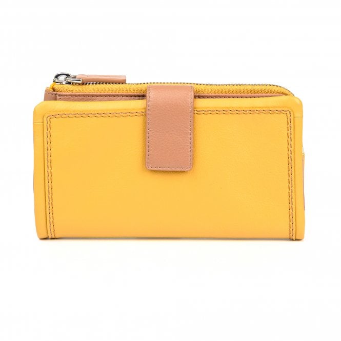 Golunski Ladies Leather Large Wallet Purse - Mustard Pumpkin and Latte