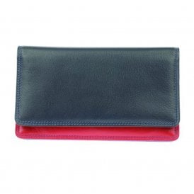 Ladies Leather Medium Wallet Purse - Midnight