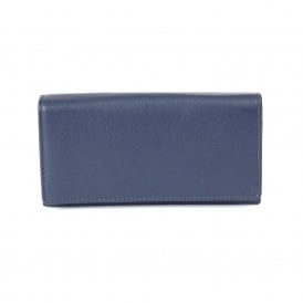 Ladies Leather Navy Wallet Purse