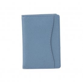 Ladies Leather Travel Card Holder - Blue