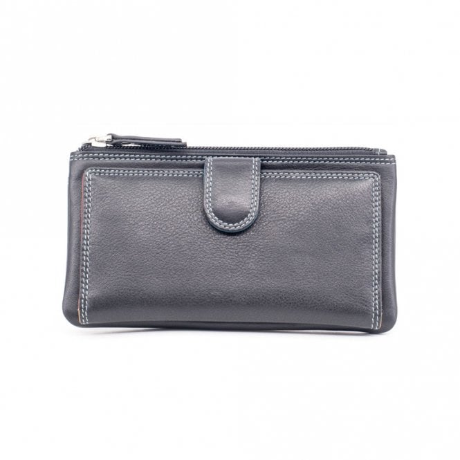 Golunski Ladies Leather Wallet Purse - Black Tropical