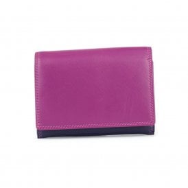 Ladies Leather Wallet Purse - China Rose