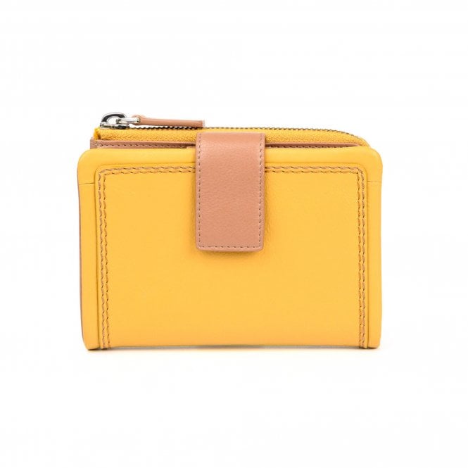 Golunski Ladies Leather Zip Wallet Purse - Mustard Pumpkin and Latte