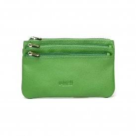 Ladies Nappa Leather Medium Coin Purse - Green