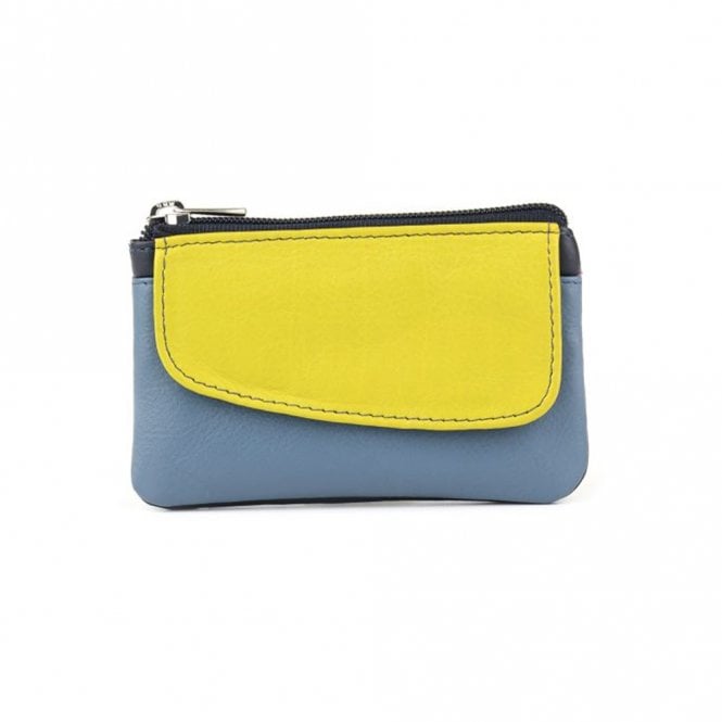 Golunski Ladies Nappa Leather Yellow & Blue Coin Purse