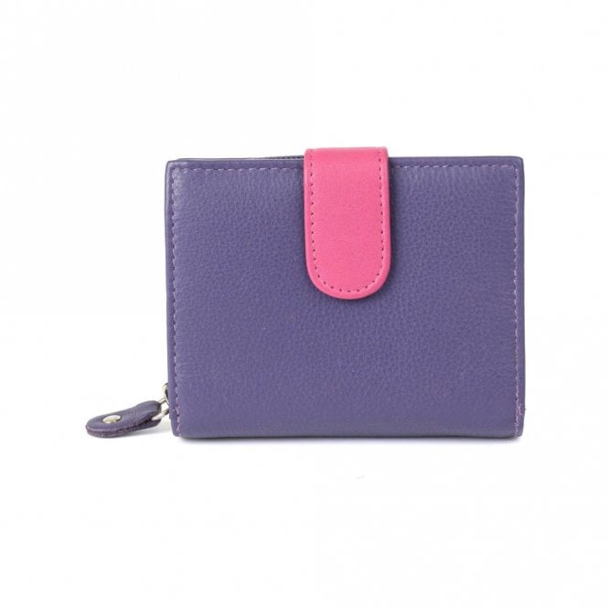 Golunski Ladies Small Leather Wallet Purse - Fuchsia and Pink