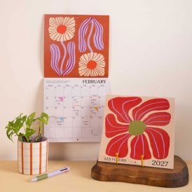 Les Fleurs 2027 Compact Wall Calendar