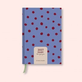 Purple Polka Dot A5 Hardcover Week to View 2027 Diary