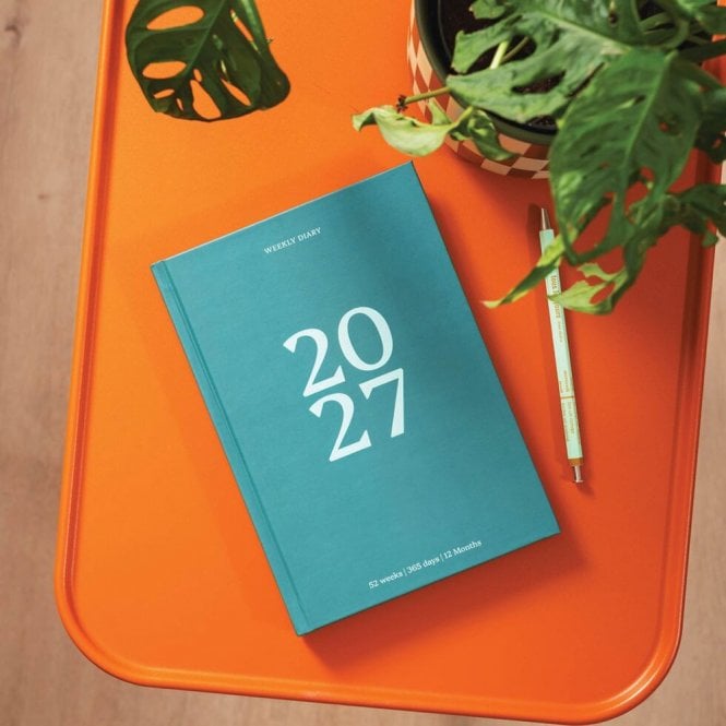 Good Tuesday Teal A5 Hardcover Week to View 2027 Diary