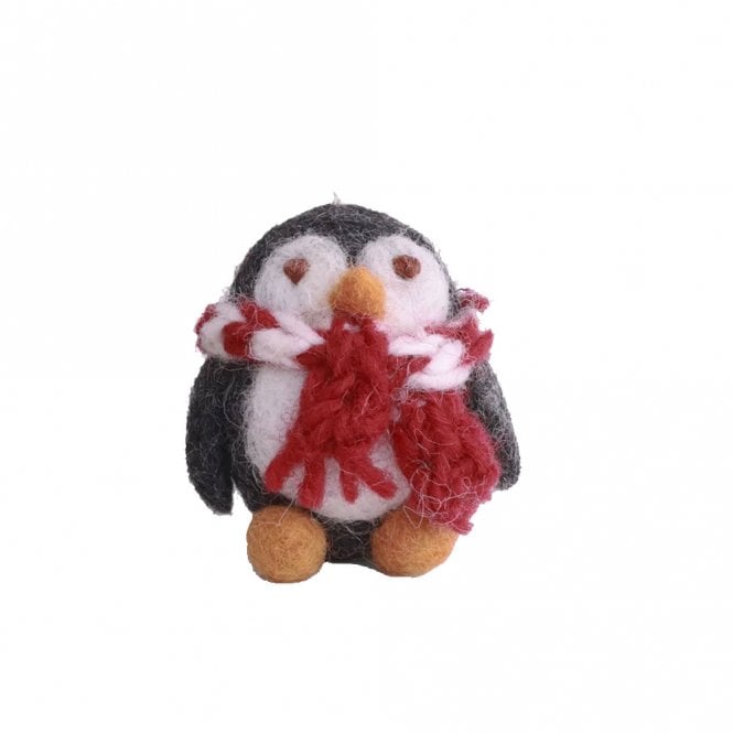 Gry & Sif Baby Penguin with Scarf Hanging Decoration