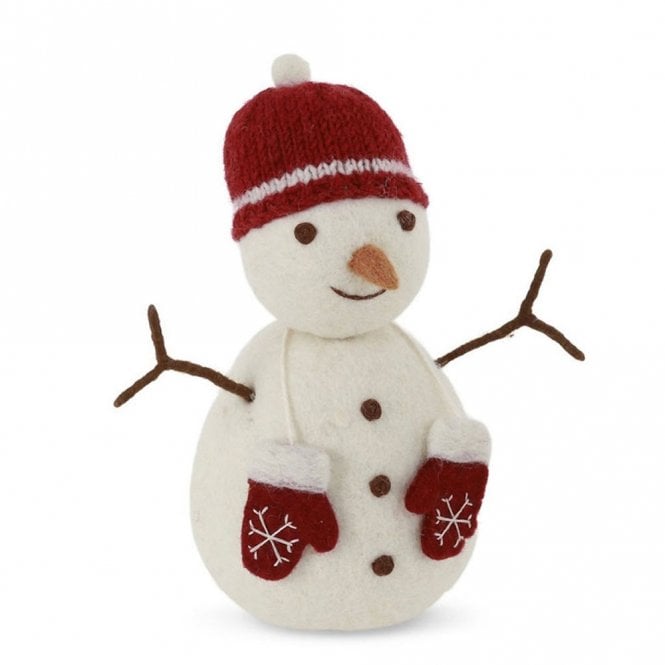 Gry & Sif Big Snowman with Red Hat & Mittens Standing Decoration