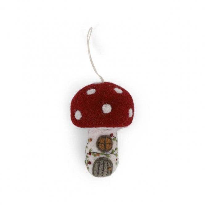 Gry & Sif Mushroom House Small Hanging Decoration