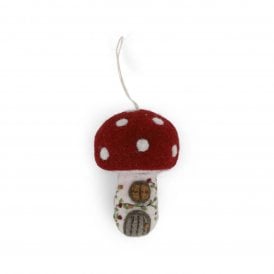 Mushroom House Small Hanging Decoration