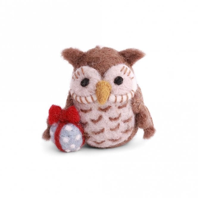 Gry & Sif Owl with Gift Hanging Decoration