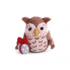 Owl with Gift Hanging Decoration