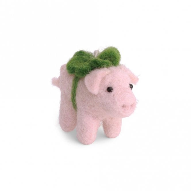 Gry & Sif Pig with Clover Hanging Decoration