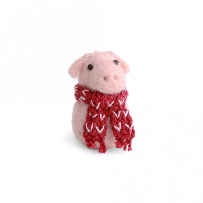 Gry & Sif Pig with Scarf Hanging Decoration
