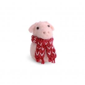 Pig with Scarf Hanging Decoration