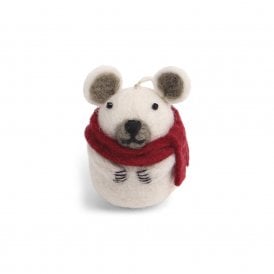 Polar Bear with Scarf Hanging Decoration