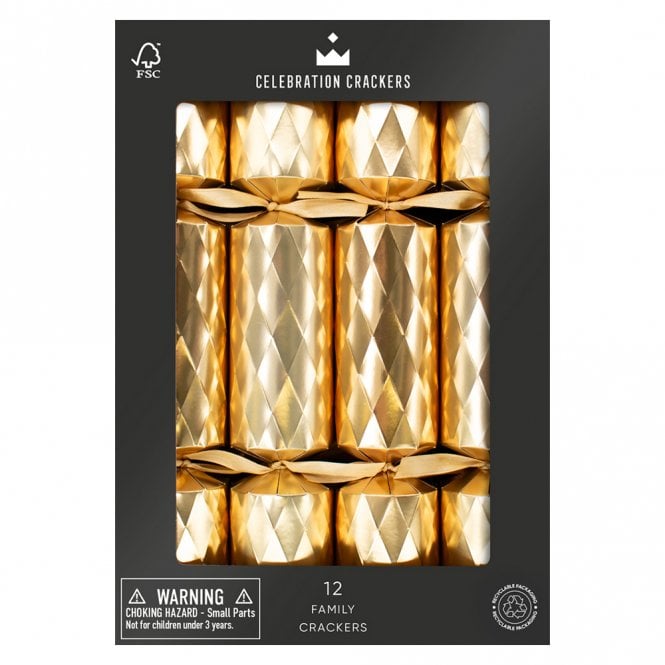 Heart & Soul Studio Celebration Crackers Gold Diamond Family Pack of 12 Crackers