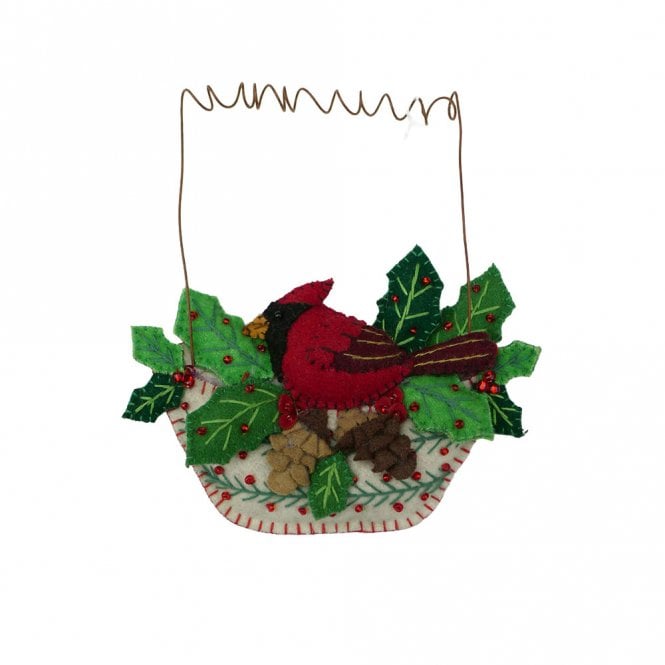 Heishan Tony Gift Co Bird In Basket Fabric Hanging Decoration