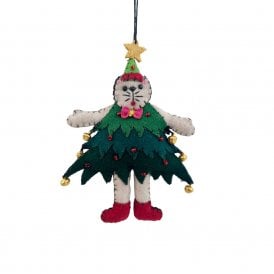 Cat In Tree Hanging Decoration
