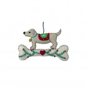 Dog on Bone Hanging Decoration