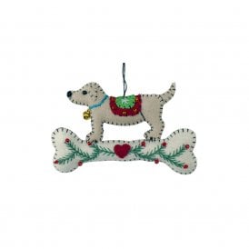 Dog on Bone Hanging Decoration