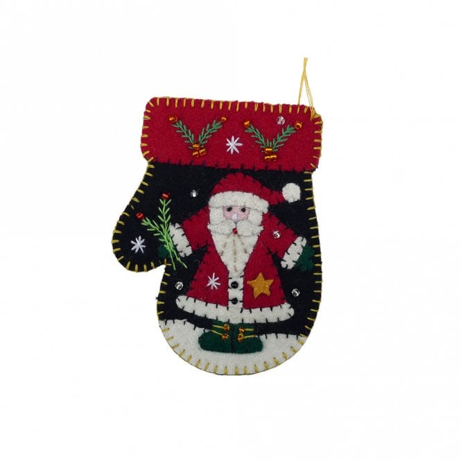 Heishan Tony Gift Co Father Christmas Mitten Hanging Decoration