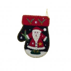 Father Christmas Mitten Hanging Decoration