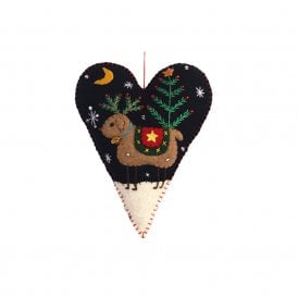 Large Heart with Reindeer Hanging Decoration