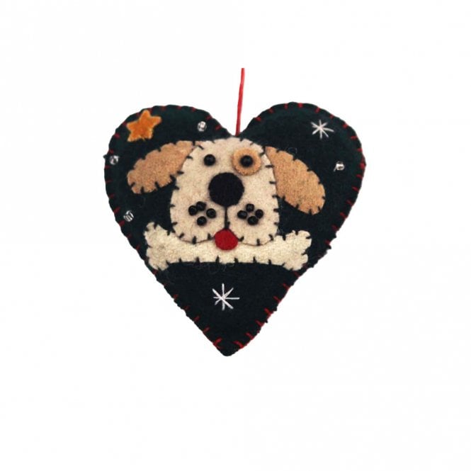 Heishan Tony Gift Co Mini Heart with Dog Hanging Decoration