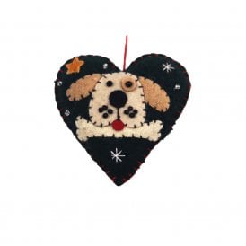 Mini Heart with Dog Hanging Decoration