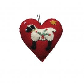 Mini Heart with Sheep Hanging Decoration
