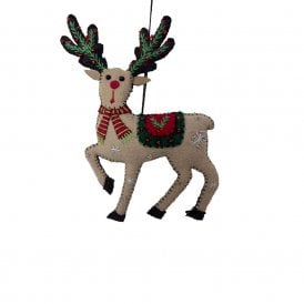 Reindeer Fabric Hanging Decoration