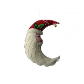 Santa Half Moon with Bell Hanging Decoration