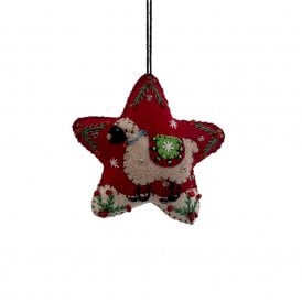 Star with Sheep Hanging Decoration