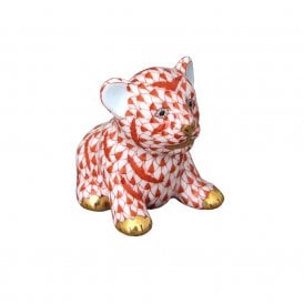 Little Tiger Cub Figurine - Rust