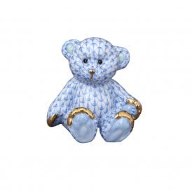 Small Teddy Bear Figurine - Blue