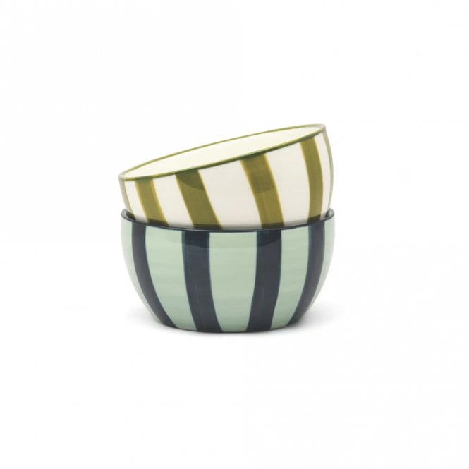Here's How Bella Dipping Bowls Green and Blue - Set of 2