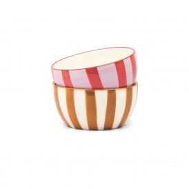 Bella Dipping Bowls Lilac & Rust and Ochre - Set of 2